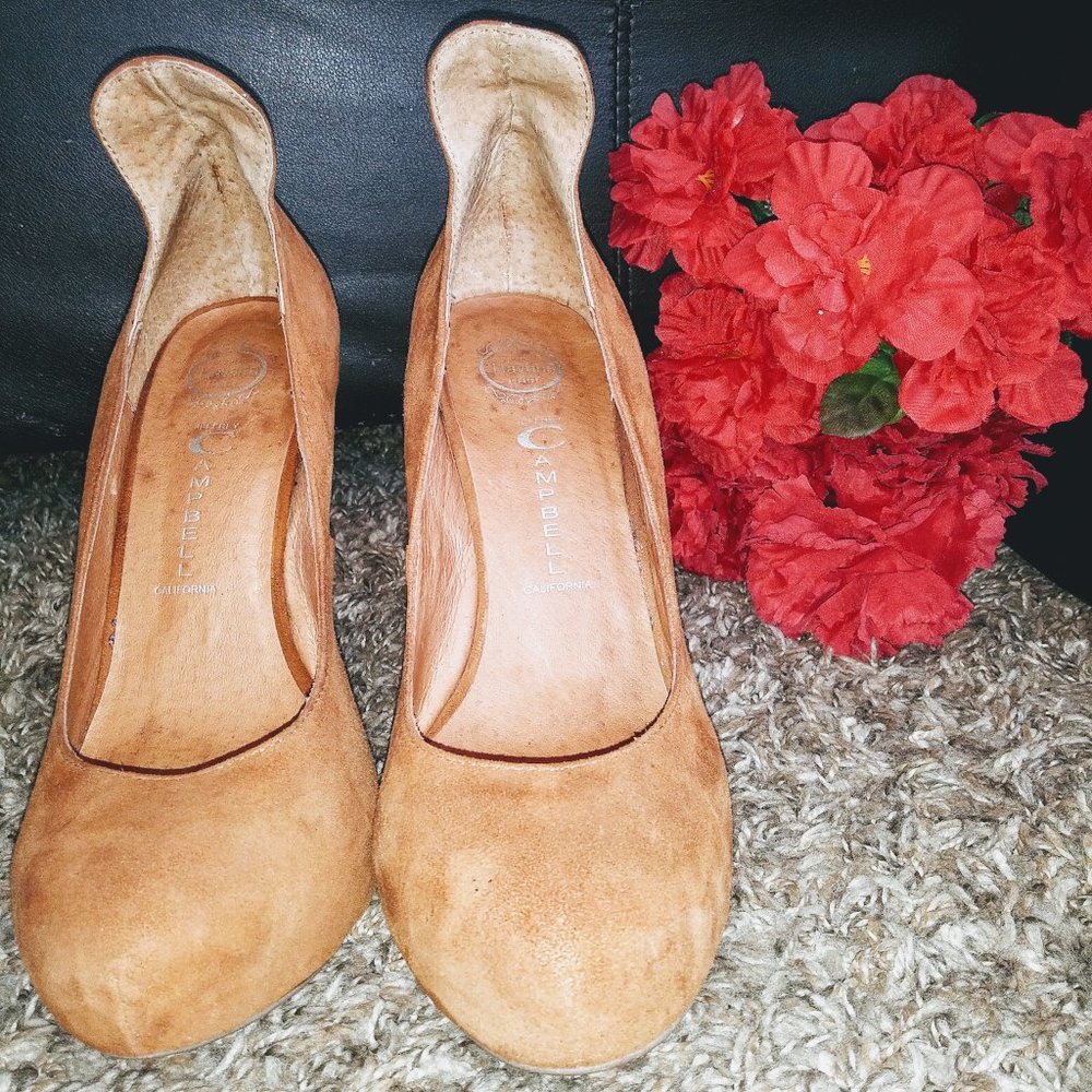 🌺 Jeffrey Campbell Havana Last Suede Heels-Camel